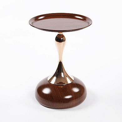 KWPZQEB Mermaid Tail End Table with Metal Pedestal Table,Drink Martini Table for Living Room