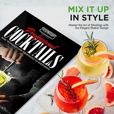 NutriChef 7-Piece Cocktail Shaker Set - Professional Stainless Steel Bar Tools NCCSPC77