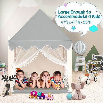 Kids Play Tent Castle with Mat Large Indoor Outdoor Playhouse