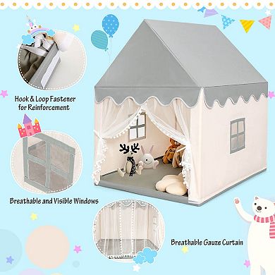 Kids Play Tent Castle with Mat Large Indoor Outdoor Playhouse