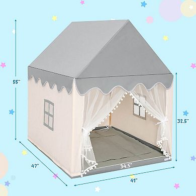 Kids Play Tent Castle with Mat Large Indoor Outdoor Playhouse