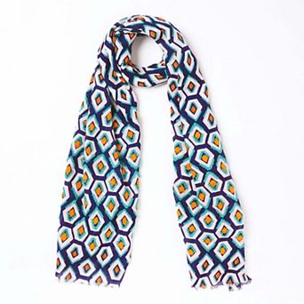 Pentagon Embroidered Scarf
