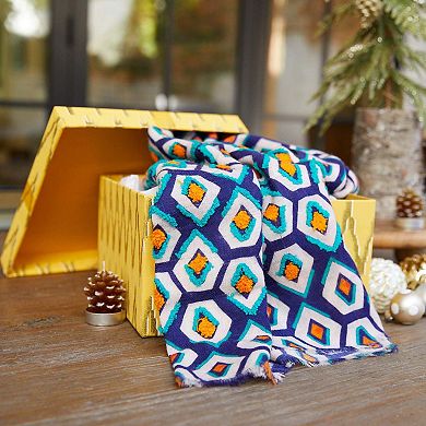 Pentagon Embroidered Scarf