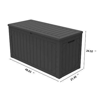 100 Gal Resin Outdoor Garden Storage Waterproof Deck Box