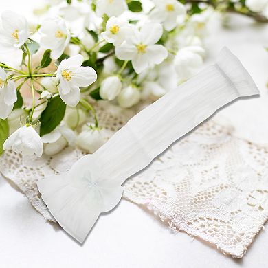 18.5" Big Bow Sun Protection Arm Sleeves for Women 1 Pair