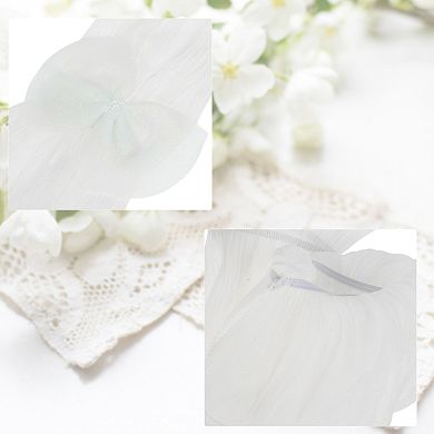 18.5" Big Bow Sun Protection Arm Sleeves for Women 1 Pair