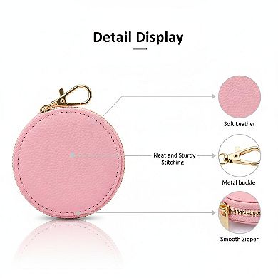 ZUQIETA Slim Women's Card Wallet Soft PU Lychee Texture Multifunctional Compact Lightweight Gift