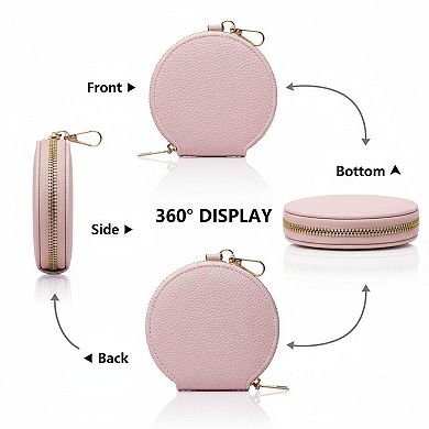 ZUQIETA Slim Women's Card Wallet Soft PU Lychee Texture Multifunctional Compact Lightweight Gift