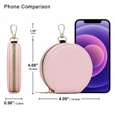 ZUQIETA Slim Women's Card Wallet Soft PU Lychee Texture Multifunctional Compact Lightweight Gift