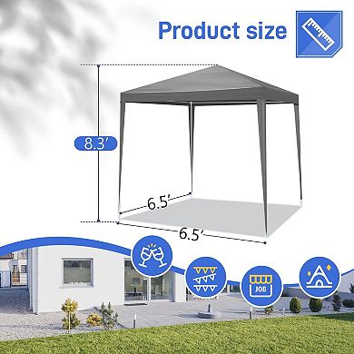 Portable Party Tent with Waterproof Canopy and Sidewalls for Backyard or Picnic