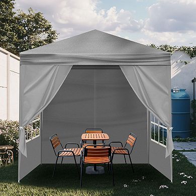 Portable Party Tent with Waterproof Canopy and Sidewalls for Backyard or Picnic