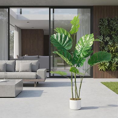 4ft Artificial Monstera Deliciosa in Planter