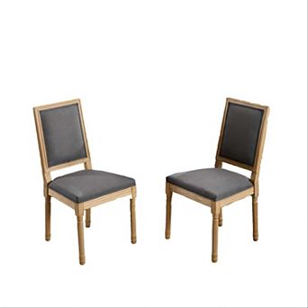 French Louis Style Dining Chairs Set of 2 with Square Back