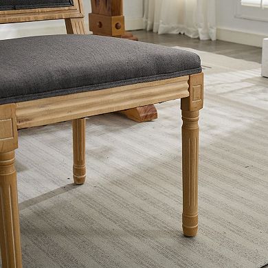 French Louis Style Dining Chairs Set of 2 with Square Back