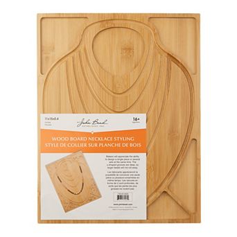 John Bead 29x36x1cm Bamboo Wood Jewelry Beading Board in Necklace Styling
