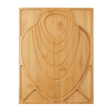 John Bead 29x36x1cm Bamboo Wood Jewelry Beading Board in Necklace Styling