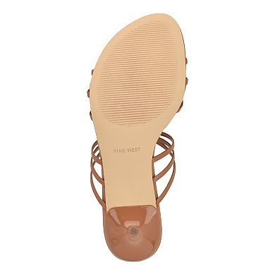 Nine West Grece Women's Strappy Slip-On Round Toe Dress Sandals