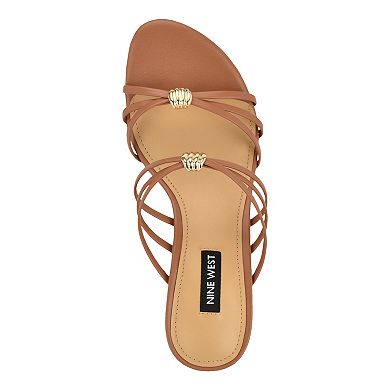 Nine West Grece Women's Strappy Slip-On Round Toe Dress Sandals