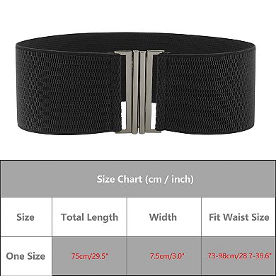 Women's Stretchy Belts Vintage Elastic Waistband for Dresses 29.5x3.0"