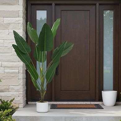 4Ft Artificial Palm Tree in White Pot