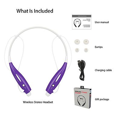 Wireless Sports Bluetooth Headset with Mic for Phone & Tablet