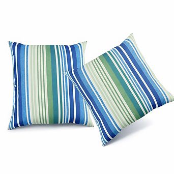 2 Pack 18x18 Outdoor Throw Pillows, Waterproof Fade-Resistant Patio Cushions for Garden, Porch