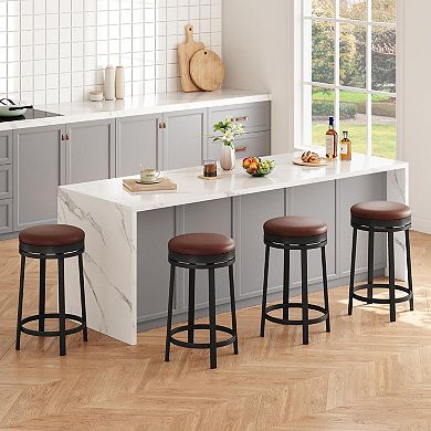 24" Swivel Bar Stools Set of 4