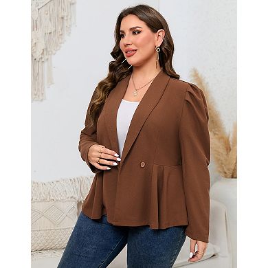 Women's Plus Size Blazer Long Sleeve Shawl Blazer Spring Casual Suit Jacket