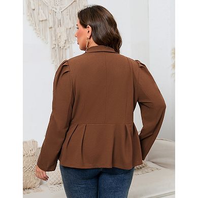 Women's Plus Size Blazer Long Sleeve Shawl Blazer Spring Casual Suit Jacket