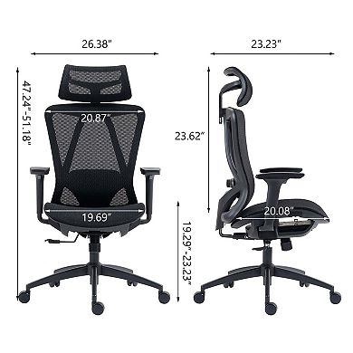 High Back Ergonomic Mesh Office Chair with 3D Armrests Lumbar Support Adjustable Desk Chair