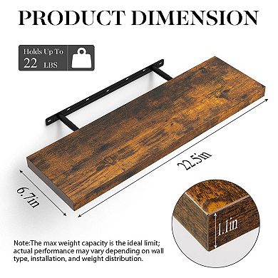 Rustic Wood Floating Wall Shelf