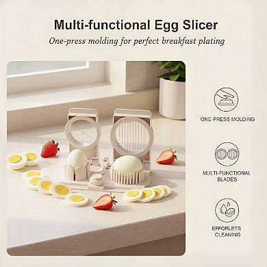 Multipurpose Egg Slicer with Garnish Tool, Wedger and Cutter for Kitchen