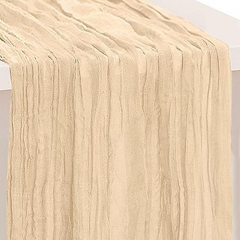 Cheesecloth Table Runner, Rustic Gauze Fabric, Decorative for Wedding & Party