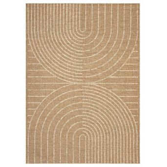 Washable Boho Modern Area Rug Stain-Resistant, Soft & Neutral for Living/Bedroom
