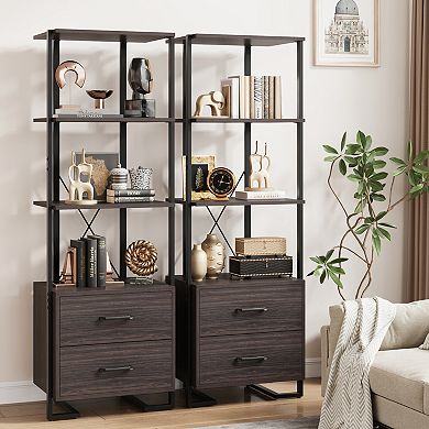Bookshelf Freestanding Sturdy Storage Organizer for Books Decor Collection