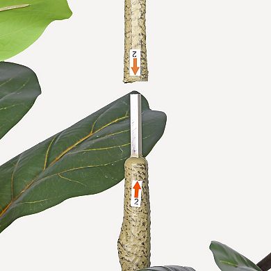 KWPZQEB Artificial Fiddle Leaf Fig Tree with Black Plastic Pot