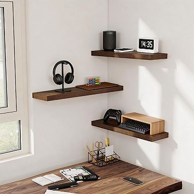 Rustic Wood Floating Shelves 2 Pack
