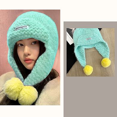 Dopamine Color Block Knit Hat 1 Pc