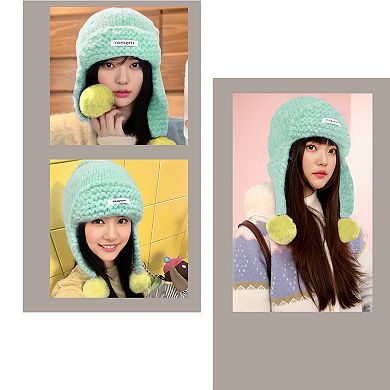 Dopamine Color Block Knit Hat 1 Pc