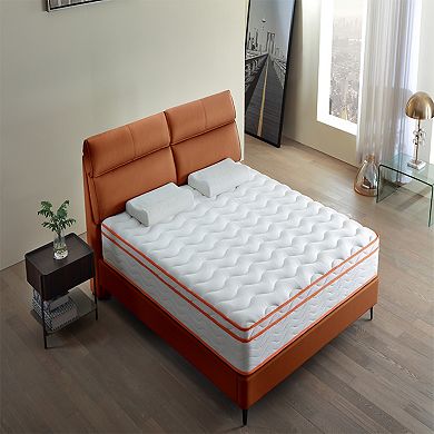 KWPZQEB 10 inch Hybrid Mattress in a Box with Individual Pocket coil, Medium Firm