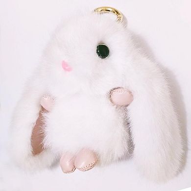 Soft Plush Bunny Keychain Fluffy Pom Rabbit Key Ring Car Accessories