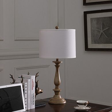 Coastal Wood Effect Polyresin Table Lamp