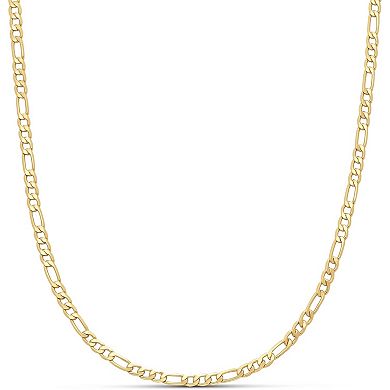 KSIZUIS 14k Gold or Sterling Silver Plated Figaro Chain Necklace