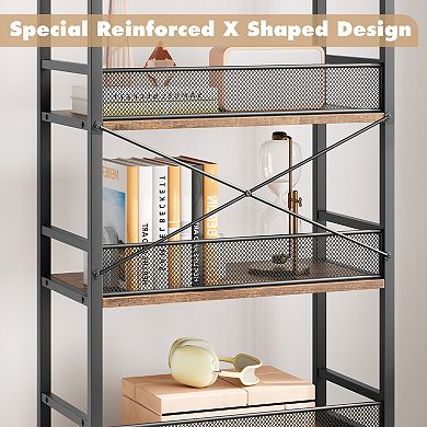 4-Tier Bookshelf for Bedroom Sturdy Storage Organizer for Books Decor Collection