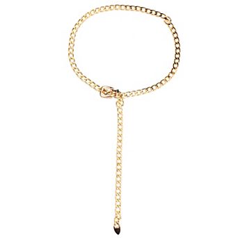 Women's Metal Chain Belts Waist Chains Belts for Dresses Jeans Decorated Belt 46.5"