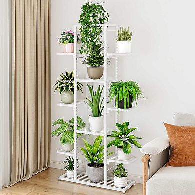 7-Tier Indoor Plant Stand for Multiple 12 Potted Plants: Corner Plant Flower Holder, Display