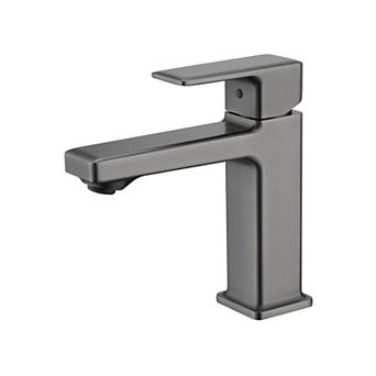 Single-Handle Bathroom Faucet with Splash-Free Aerator for 1-Hole Sinks