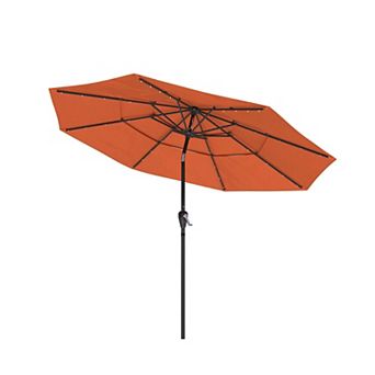 Aluminum Patio Market Umbrella Double or Triple Vent with Tilt