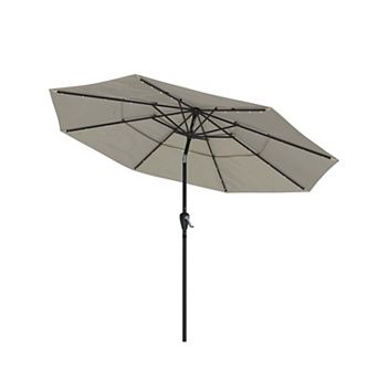 Aluminum Patio Market Umbrella Double or Triple Vent with Tilt