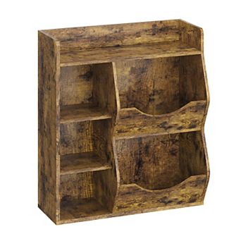 Storage Organizer, 5-Cubby Bookshelf , Wooden Storage Cabinet for School, Classroom, Playroom